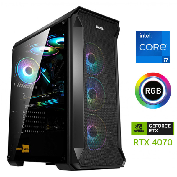 Core i5-13400F 16GB 512GB NVME 1TB HDD RTX 4070 NoOs