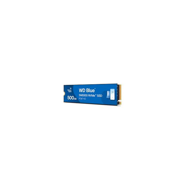 SSD WESTERN DIGITAL Blue SN5000 500GB M.2 PCIe Gen4 NVMe Write speed 4000 MBytes/sec Read speed 5000 MBytes/sec 2.38mm TBW 300 T