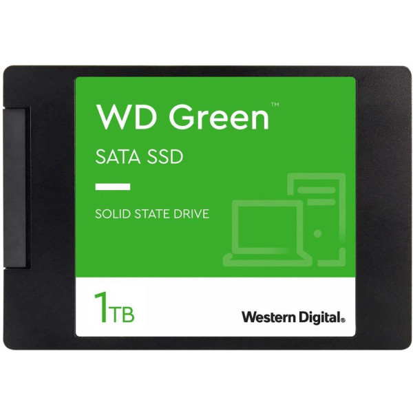 SSD WESTERN DIGITAL Green 1TB SATA 3.0 SLC Read speed 545 MBytes/sec 2,5" MTBF 1000000 hours WDS100T3G0A