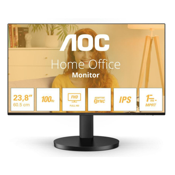 LCD Monitor AOC 24B3HA2 24" Panel IPS 1920x1080 16:9 100 Hz Matte 4 ms Speakers Colour Black 24B3HA2