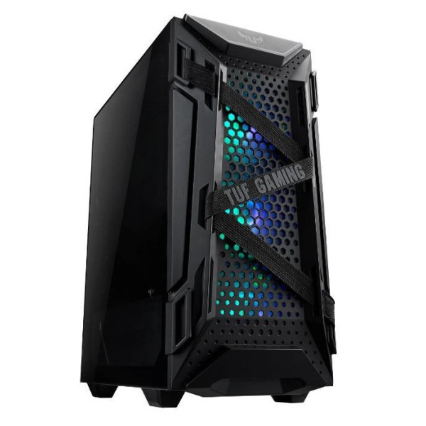 Case ASUS TUF Gaming GT301 MidiTower Not included ATX MicroATX MiniITX Colour Black GT301TUFGAMINGCASE