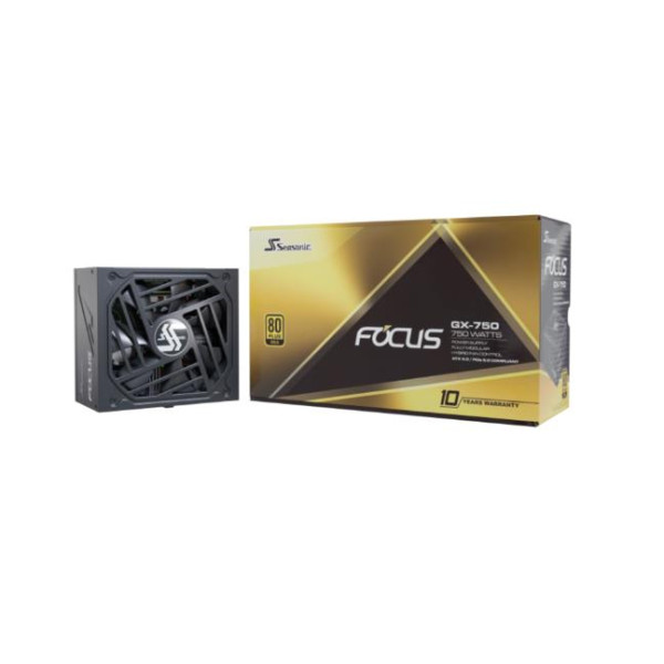 Power Supply SEASONIC FOCUS GX ATX 3.0 750 Watts Efficiency 80 PLUS GOLD MTBF 100000 hours FOCUS-GX-750-V4