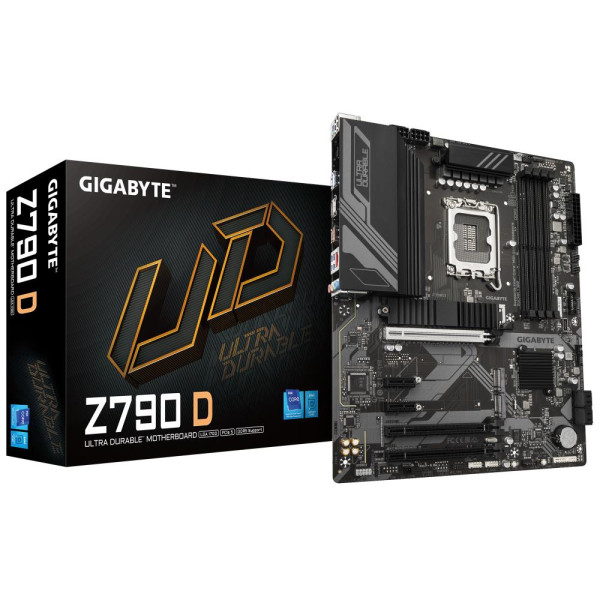 Mainboard GIGABYTE Intel Z790 LGA1700 ATX Memory DDR5 Memory slots 4 2xPCI-Express 3.0 1x 1xPCI-Express 3.0 16x 1xPCI-Express 4.