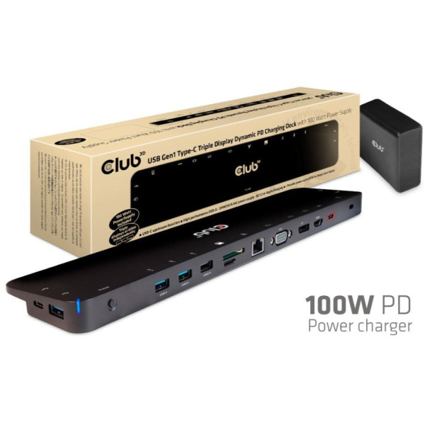 NB ACC DOCKING STATION/USB-C 100W CSV-1564W100 CLUB3D