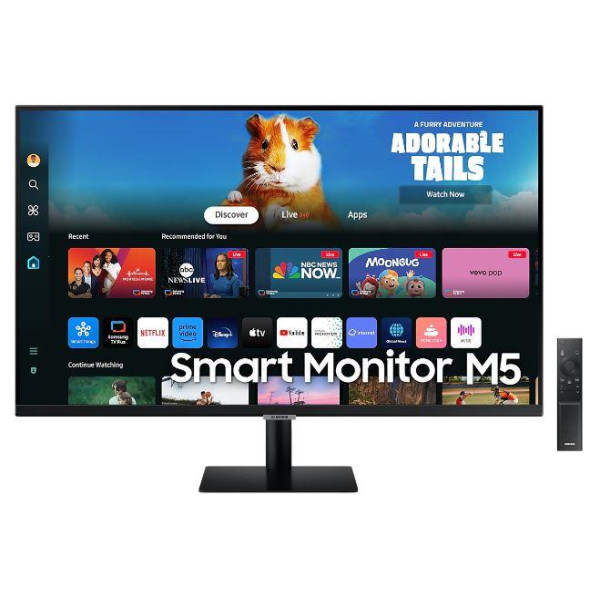 LCD Monitor SAMSUNG 27" TV Monitor/Smart Panel VA 1920x1080 16:9 60Hz Matte 4 ms Speakers Tilt Colour Black LS27DM500EUXDU