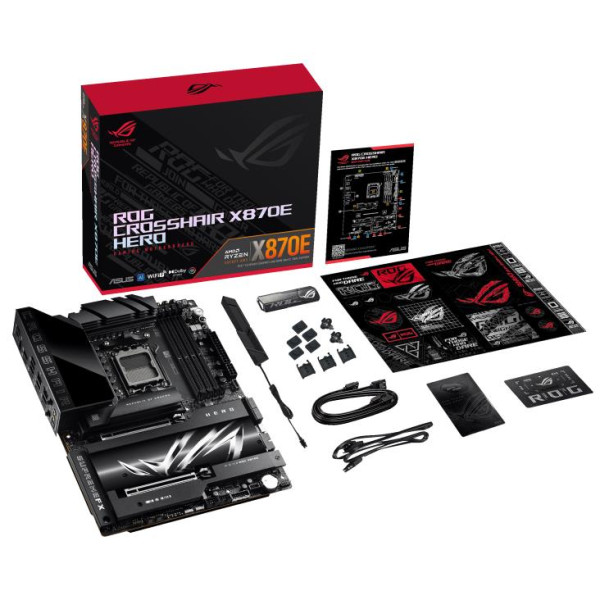 Mainboard ASUS AMD X870E SAM5 ATX Memory DDR5 Memory slots 4 2xPCI-Express 4.0 16x 2xPCI-Express 5.0 16x 4xM.2 1xHDMI 1xAudio-In