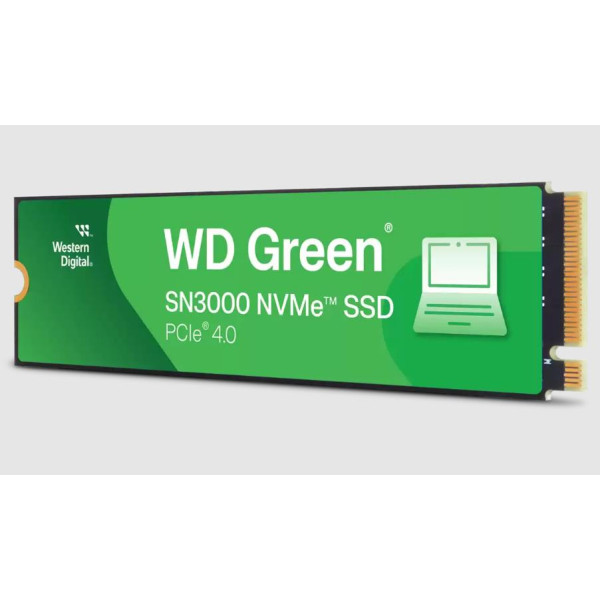 SSD WESTERN DIGITAL Green 500GB M.2 PCIe Gen4 NVMe Write speed 4100 MBytes/sec Read speed 5000 MBytes/sec 2.3mm TBW 100 TB WDS50