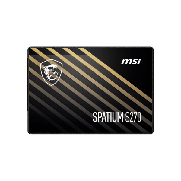 SSD MSI SPATIUM S270 960GB SATA 3D NAND Write speed 450 MBytes/sec Read speed 500 MBytes/sec 2,5" TBW 500 TB MTBF 2000000 hours 