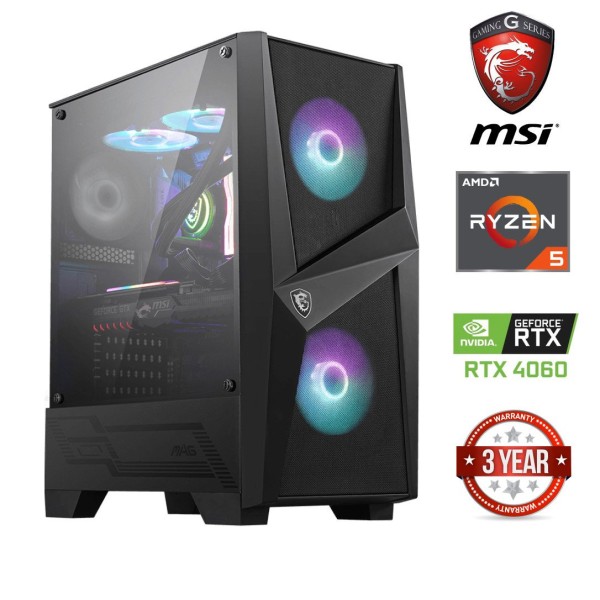 Ryzen 5 5500 32GB 512GB SSD 2TB HDD RTX 4060 NoOs