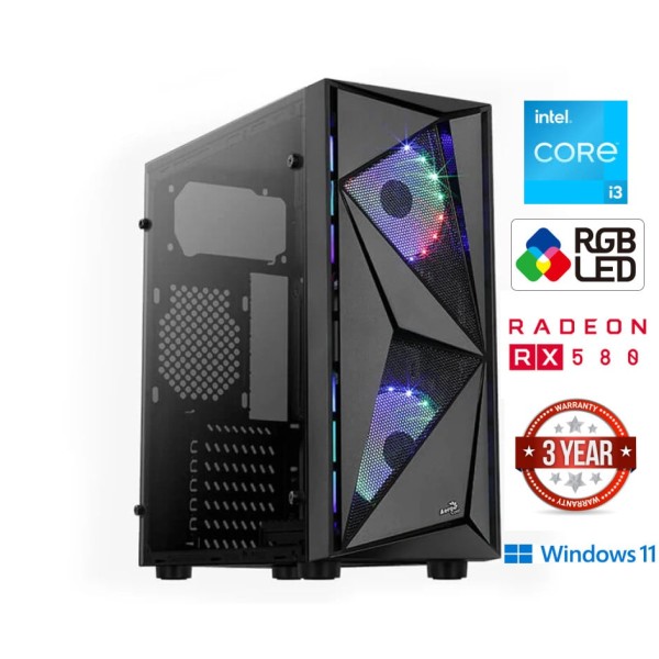 Core i3-14100F 64GB 1TB SSD 2TB HDD RX 580 8GB Windows 11