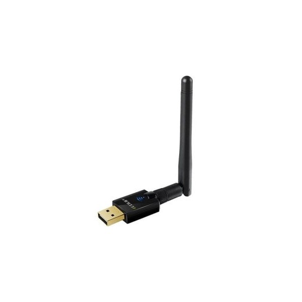 EDUP EP - AC1607 divjoslu 600 Mbps USB WiFi adapteris 2,4 GHz / 5,8 GHz / 802.11AC / ar ārēju antenu - melns