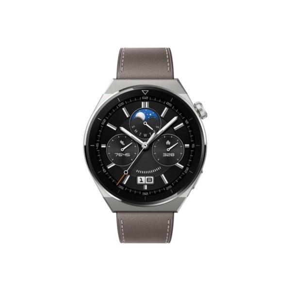 HUAWEI WATCH GT3 PRO 46MM TITANIUM WITH GRAY LEATHER STARP