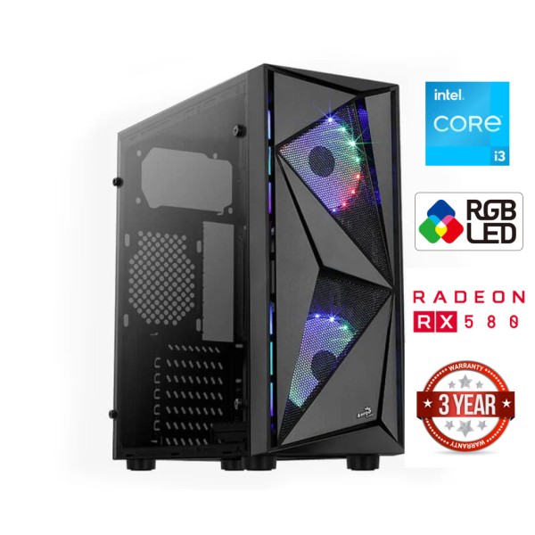 Core i3-14100F 64GB 1TB SSD 2TB HDD RX 580 8GB NoOS