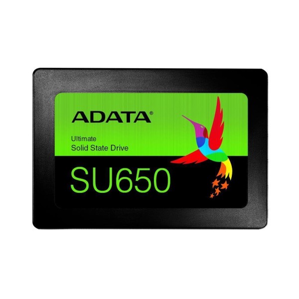 SSD ADATA SU650 512GB SATA 3.0 Write speed 450 MBytes/sec Read speed 520 MBytes/sec 2,5" TBW 140 TB MTBF 2000000 hours ASU650SS-