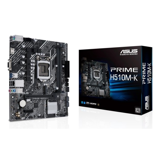 Mainboard ASUS Intel H510 LGA1200 MicroATX 1xPCI-Express 3.0 1x 1xPCI-Express 4.0 16x 1xM.2 Memory DDR4 Memory slots 2 1x15pin D