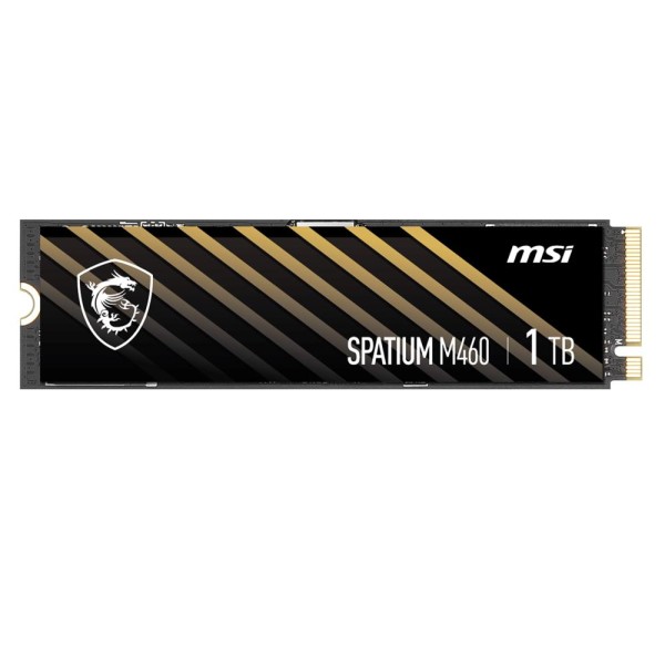 SSD MSI SPATIUM M460 1TB M.2 PCIE NVMe 3D NAND Write speed 4500 MBytes/sec Read speed 5000 MBytes/sec MTBF 1500000 hours S78-440