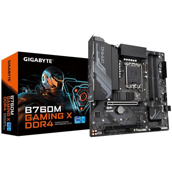 Mainboard GIGABYTE Intel B760 Express LGA1700 Micro-ATX Memory DDR4 Memory slots 4 1xPCI-Express 3.0 16x 1xPCI-Express 4.0 16x 2