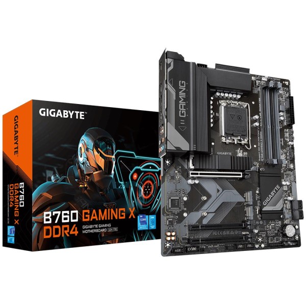 Mainboard GIGABYTE Intel B760 Express LGA1700 ATX Memory DDR4 Memory slots 4 2xPCI-Express 3.0 16x 1xPCI-Express 4.0 16x 3xM.2 1