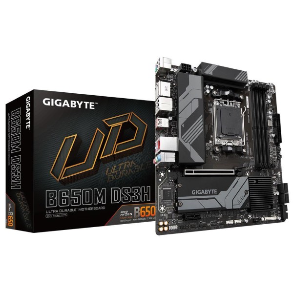 Mainboard GIGABYTE AMD B650 Micro-ATX Memory DDR5 Memory slots 4 1xPCI-Express 3.0 1x 1xPCI-Express 4.0 16x 2xM.2 1xHDMI 2xDispl