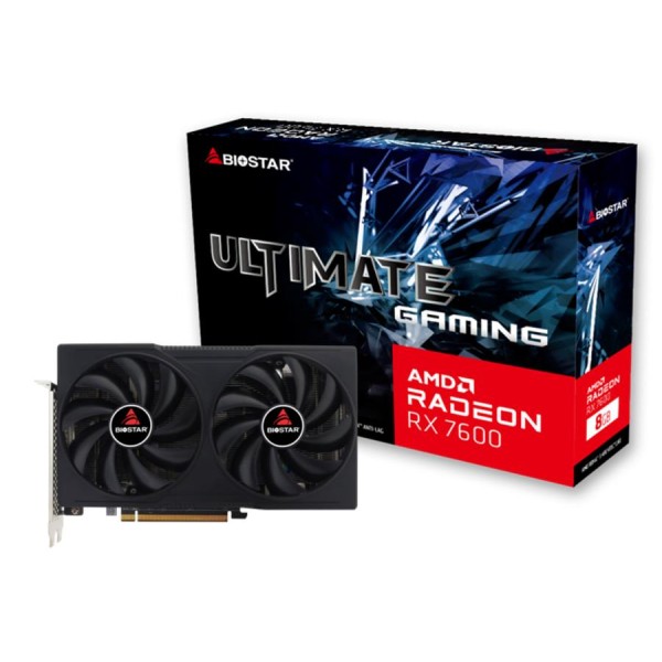 Graphics Card BIOSTAR AMD Radeon RX 7600 8 GB GDDR6 128 bit PCIE 4.0 16x GPU 2250 MHz Dual Slot Fansink 1xHDMI 3xDisplayPort VA7