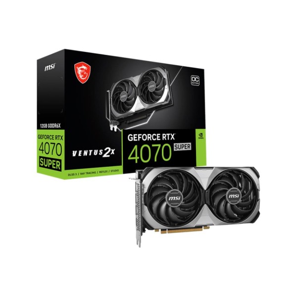 Graphics Card MSI NVIDIA GeForce RTX 4070 SUPER 12 GB GDDR6X 192 bit PCIE 4.0 16x 1xHDMI 3xDisplayPort RTX4070SUP12GVEN2XOC