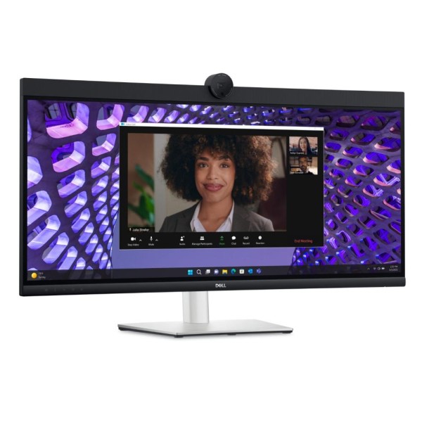 LCD Monitor DELL P3424WEB 34" Curved/21 : 9 Panel IPS 3440x1440 21:9 60Hz 5 ms Speakers Camera 4MP Swivel Height adjustable Tilt