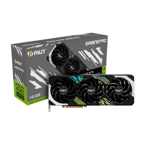 Graphics Card PALIT NVIDIA GeForce RTX 4080 SUPER 16 GB GDDR6X 256 bit PCIE 4.0 16x GPU 2550 MHz Triple slot Fansink NED408S019T