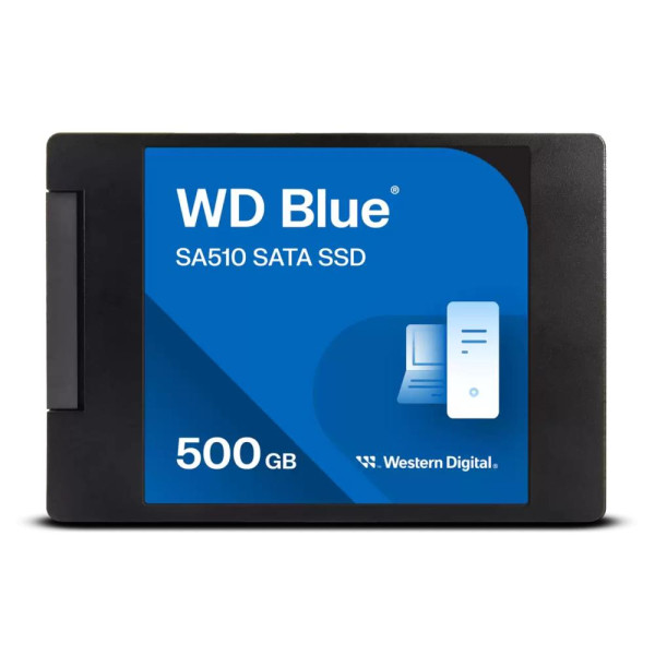 SSD WESTERN DIGITAL Blue SA510 500GB SATA 3.0 Write speed 510 MBytes/sec Read speed 560 MBytes/sec 2,5" TBW 200 TB MTBF 1750000 