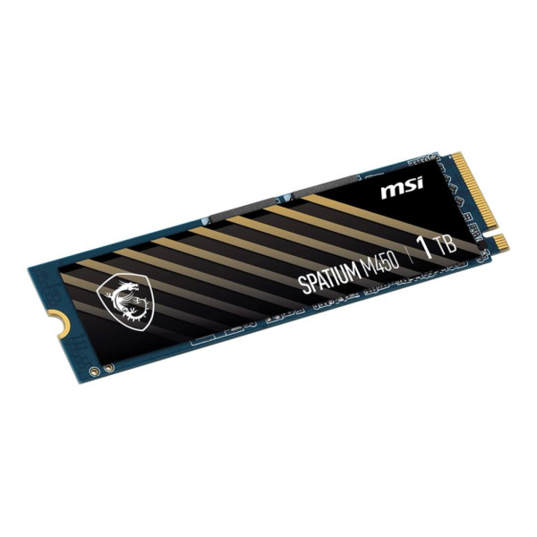 SSD MSI SPATIUM M450 1TB M.2 PCIe Gen4 NVMe 3D NAND Write speed 3000 MBytes/sec Read speed 3600 MBytes/sec 2.15mm TBW 600 TB MTB