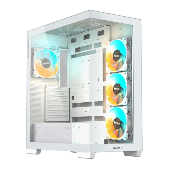 Case GIGABYTE MidiTower Case product features Transparent panel ATX MicroATX MiniITX Colour White GB-C500PIST