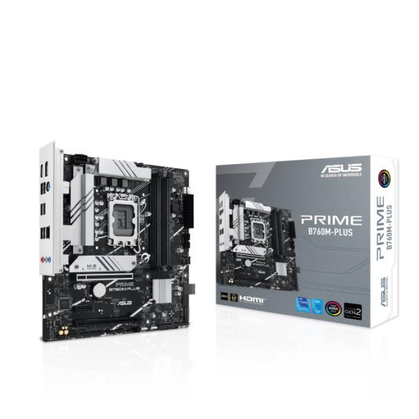 Mainboard ASUS Intel B760 Express LGA1700 Micro-ATX Memory DDR5 Memory slots 4 1xPCI-Express 4.0 1x 2xPCI-Express 4.0 16x 2xM.2 