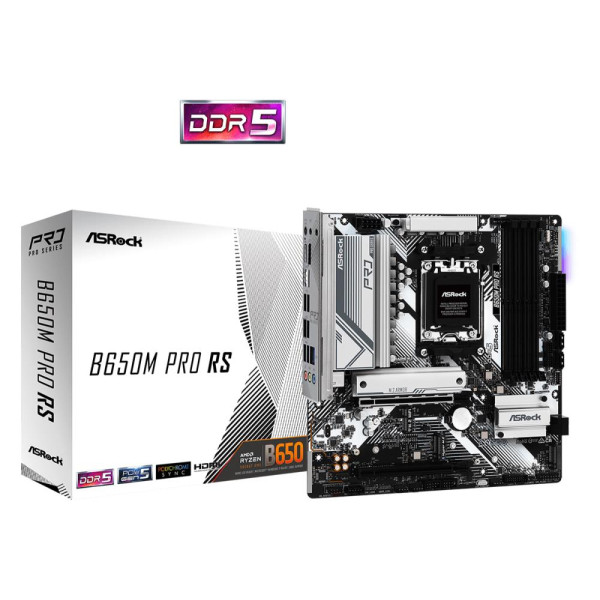 Mainboard ASROCK AMD B650 SAM5 Micro-ATX Memory DDR5 Memory slots 4 1xPCI-Express 3.0 16x 1xPCI-Express 4.0 16x 1xM.2 1xHDMI 1xD