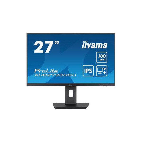 LCD Monitor IIYAMA 27" Business Panel IPS 1920x1080 16:9 100Hz Matte 1 ms Speakers Swivel Pivot Height adjustable Tilt Colour Bl