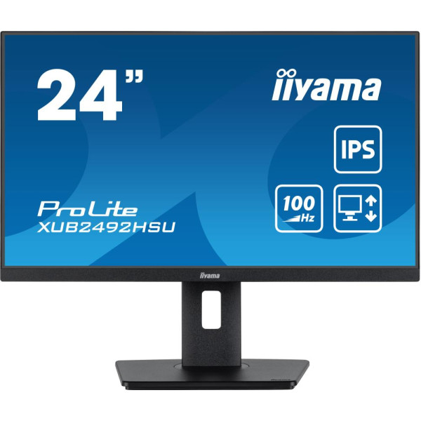 LCD Monitor IIYAMA XUB2492HSU-B6 24" Panel IPS 1920x1080 16:9 Matte 0.4 ms Speakers Swivel Pivot Height adjustable Tilt Colour B