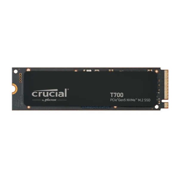 SSD CRUCIAL T700 1TB M.2 PCIe Gen5 NVMe TLC Write speed 9500 MBytes/sec Read speed 11700 MBytes/sec TBW 600 TB CT1000T700SSD3