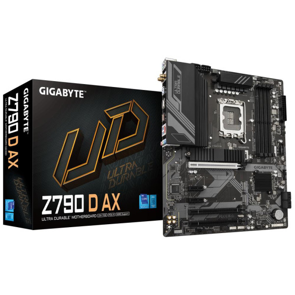 Mainboard GIGABYTE Intel Z790 LGA1700 ATX Memory DDR5 Memory slots 4 2xPCI-Express 3.0 1x 1xPCI-Express 3.0 16x 1xPCI-Express 4.