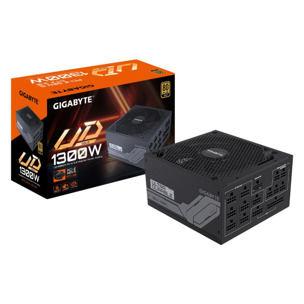 Power Supply GIGABYTE 1300 Watts Efficiency 80 PLUS GOLD PFC Active MTBF 100000 hours GP-UD1300GMPG5