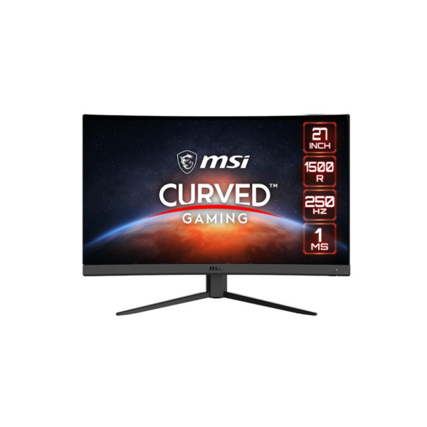 LCD Monitor MSI G27C4X 27" Gaming/Curved Panel VA 1920x1080 16:9 250 Hz Matte 1 ms Tilt Colour Black G27C4X