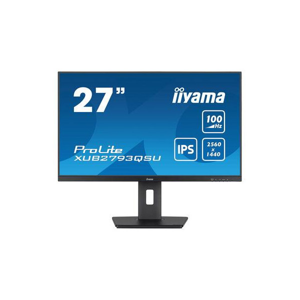 LCD Monitor IIYAMA 27" Business Panel IPS 2560x1440 16:9 100Hz Matte 1 ms Speakers Swivel Pivot Height adjustable Tilt Colour Bl