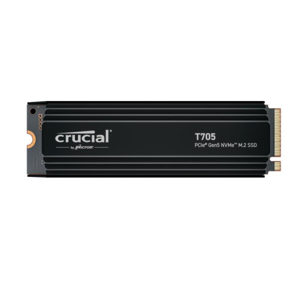 SSD CRUCIAL T705 1TB M.2 PCIe Gen5 NVMe Write speed 10200 MBytes/sec Read speed 13600 MBytes/sec TBW 600 TB CT1000T705SSD5