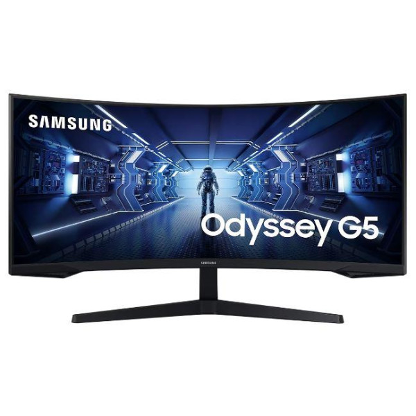 LCD Monitor SAMSUNG Odyssey G5 34" Gaming/Curved/21 : 9 Panel VA 3440x1440 21:9 1 ms Tilt Colour Black LC34G55TWWPXEN