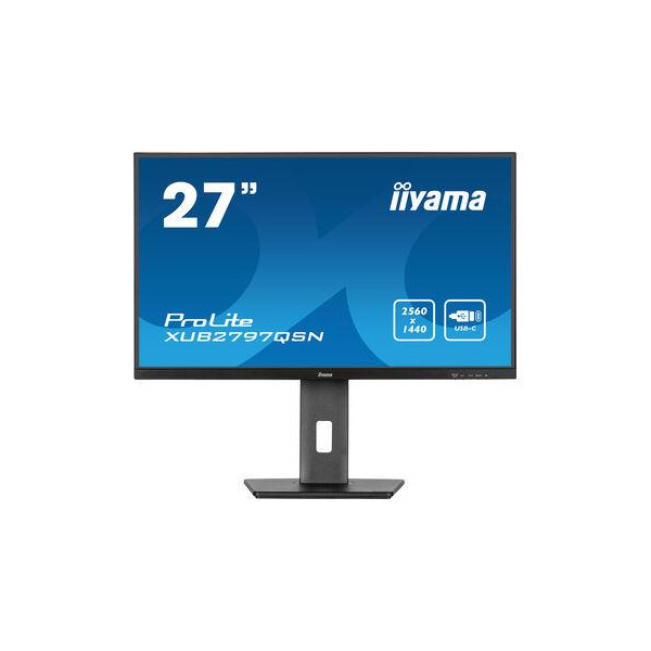 LCD Monitor IIYAMA 27" Business Panel IPS 2560x1440 16:9 100Hz Matte 1 ms Speakers Swivel Pivot Height adjustable Tilt Colour Bl