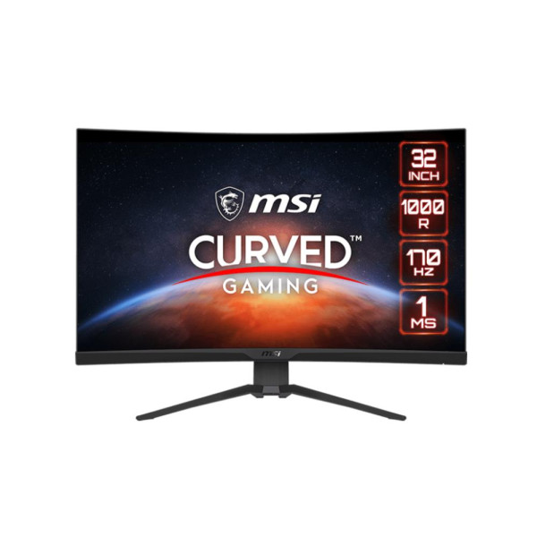 LCD Monitor MSI G322CQP 31.5" Gaming/Curved Panel VA 2560x1440 16:9 170Hz Matte 1 ms Height adjustable Tilt Colour Black G322CQP