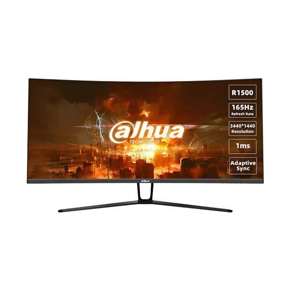 LCD Monitor DAHUA DHI-LM34-E330C 34" Gaming/Curved/21 : 9 Panel VA 3440x1440 21:9 165Hz 1 ms Tilt Colour Black LM34-E330C