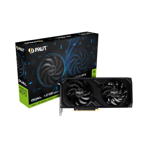 Graphics Card PALIT NVIDIA GeForce RTX 4070 12 GB GDDR6 192 bit PCIE 4.0 16x GPU 1920 MHz Dual Slot Fansink 1xHDMI 3xDisplayPort