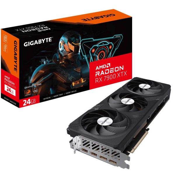 Graphics Card GIGABYTE AMD Radeon RX 7900 XTX 24 GB GDDR6 384 bit PCIE 4.0 16x 2xHDMI 2xDisplayPort GV-R79XTXGAMINGOC-24GD