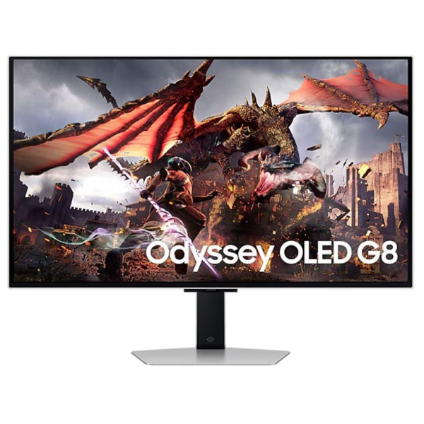 Monitor SAMSUNG 32" Gaming/Smart/4K Panel OLED 3840x2160 16:9 0.03 ms Speakers Swivel Pivot Height adjustable Tilt Colour Silver